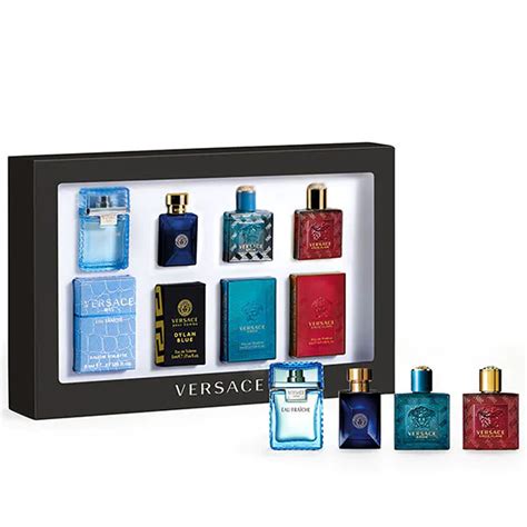 versace crystal collection miniature set|versace mini perfume set boots.